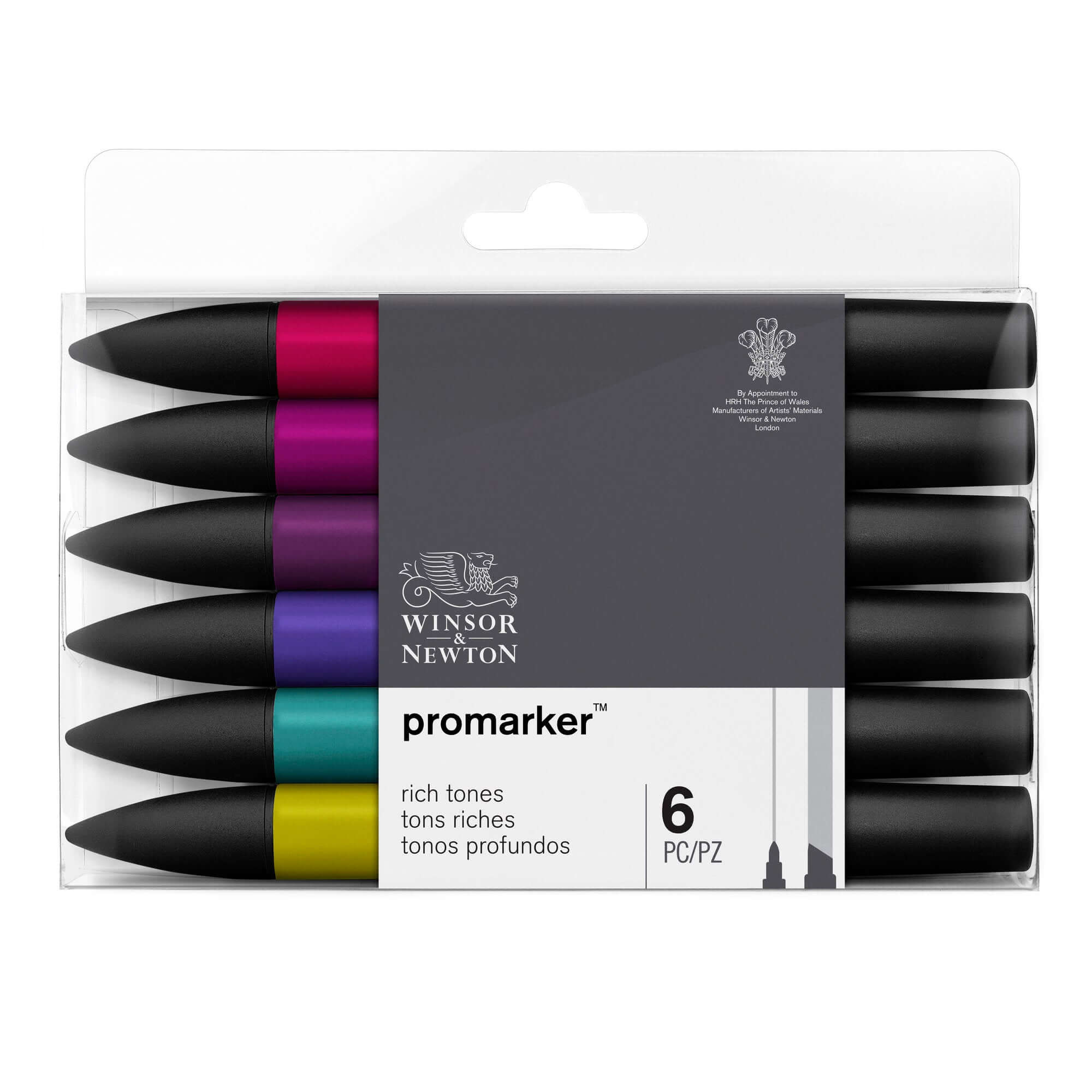  Winsor & Newton Promarker set of 6 rich tones